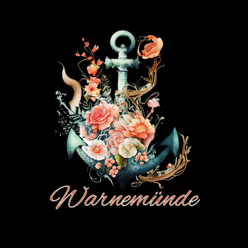Warnemünde-Anker mit Blumen