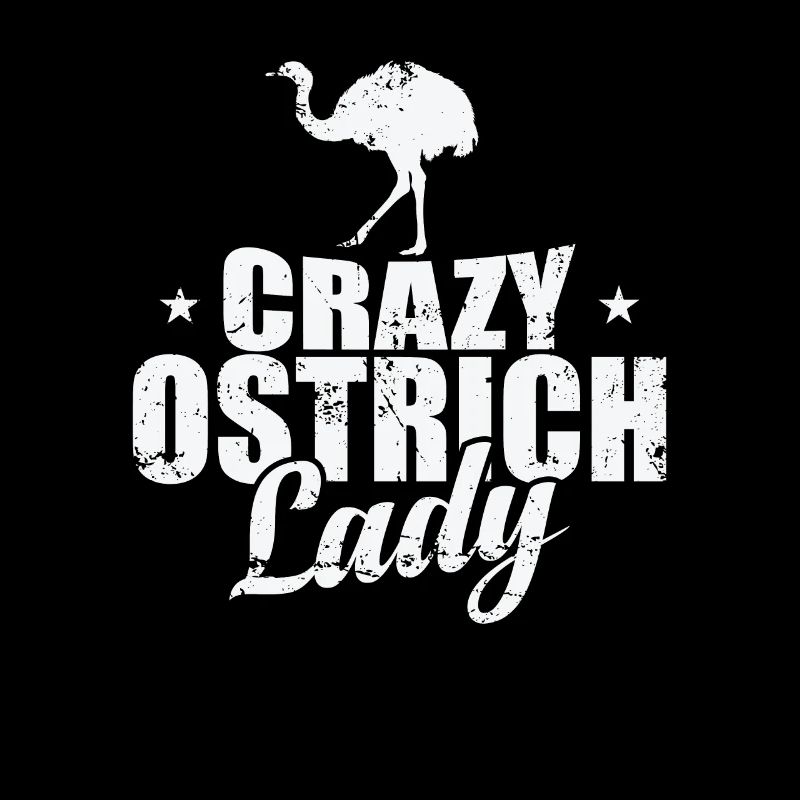 Crazy Ostrich Lady Vogel Strauß