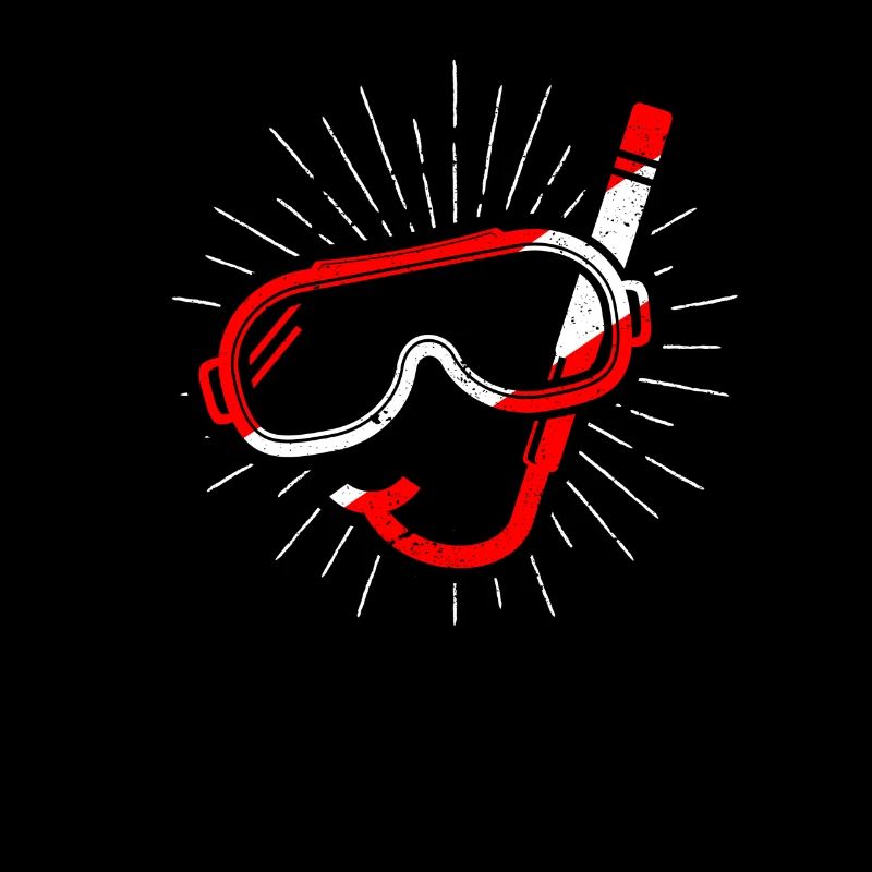 Masque de plongée Snorkel Plongeur Down Flag Plongée