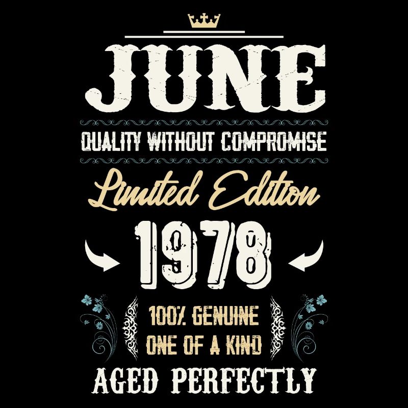 Juni 1978 Vintage Geburtstag Geschenk