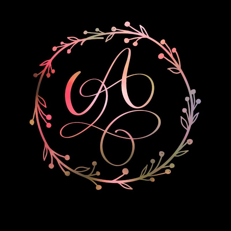 Monogram, Letter A, Calligraphy Ornament