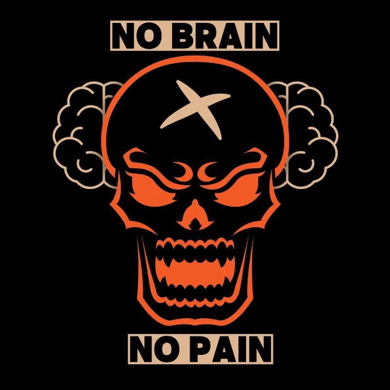 Skull, Skull, Brain, Brain funny saying