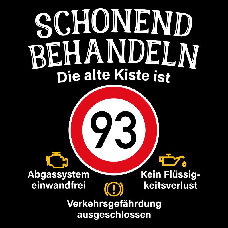 93. Geburtstag Schonend Behandeln 93 Alte Kiste 93