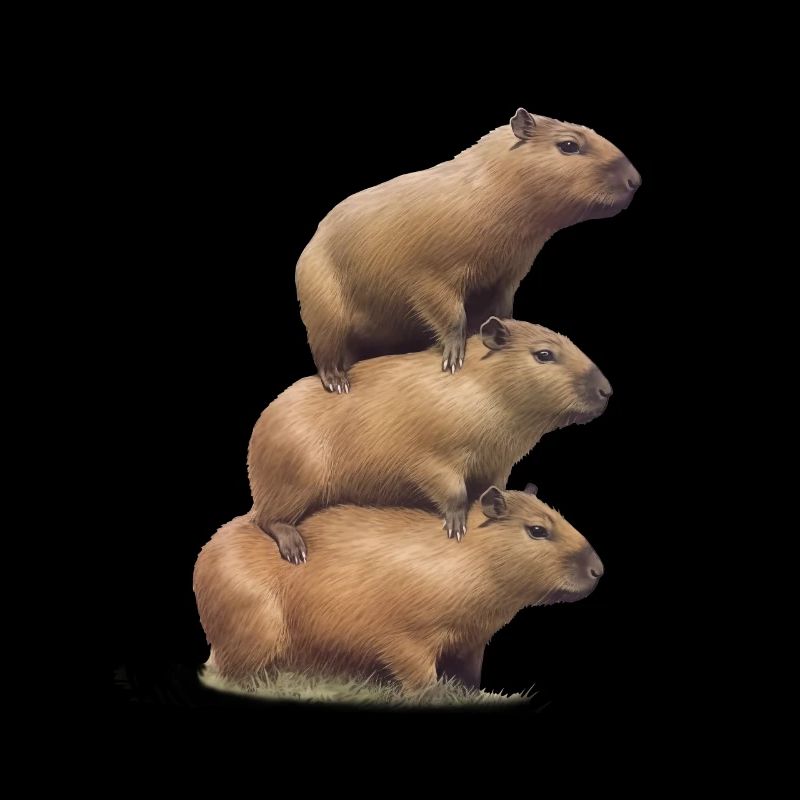 Capybara chevauchent les uns sur les autres
