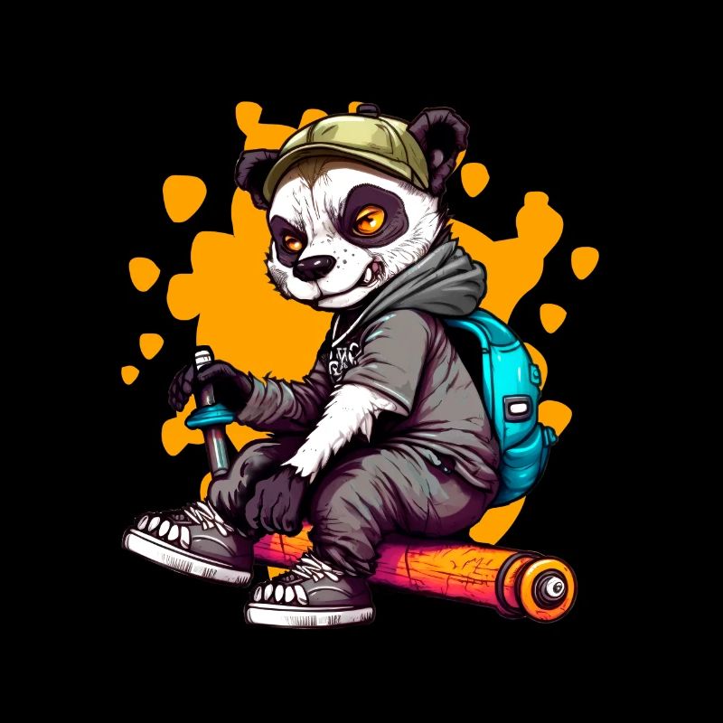 Rebellious panda bear