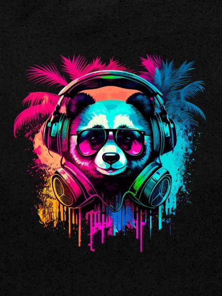 Ours panda abstrait