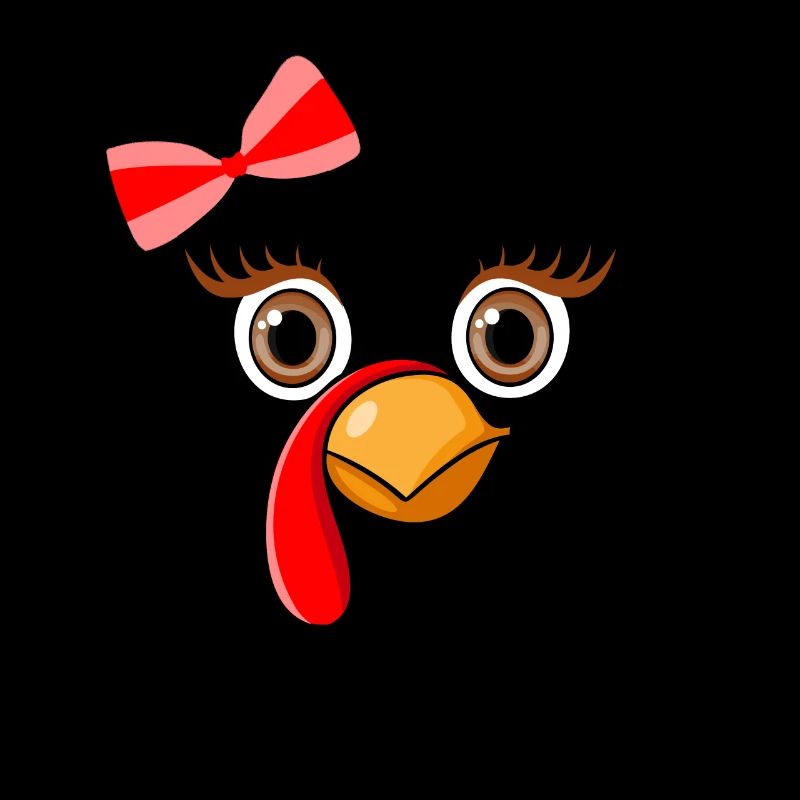 Mignon dinde Face Bow drôle Merci
