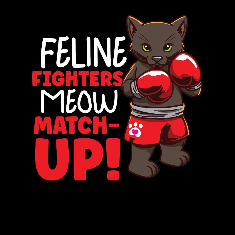 Cat Boxing Ring Boxer Gloves Boxing Fighter