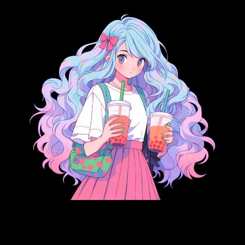 Anime et Boba Bubble Tea