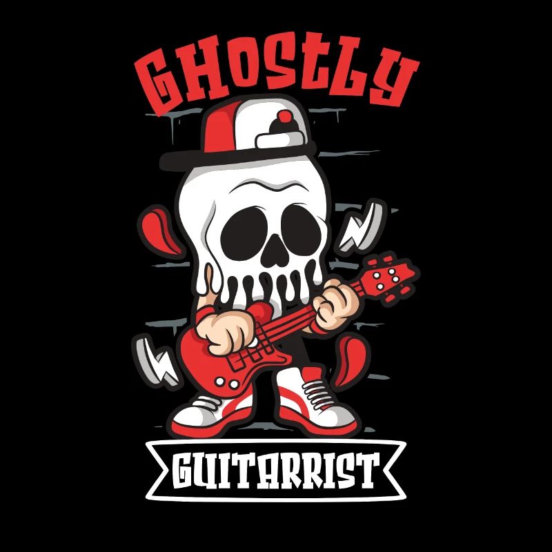 Funny Horror Spooky Guitar Guitarist Ghostly