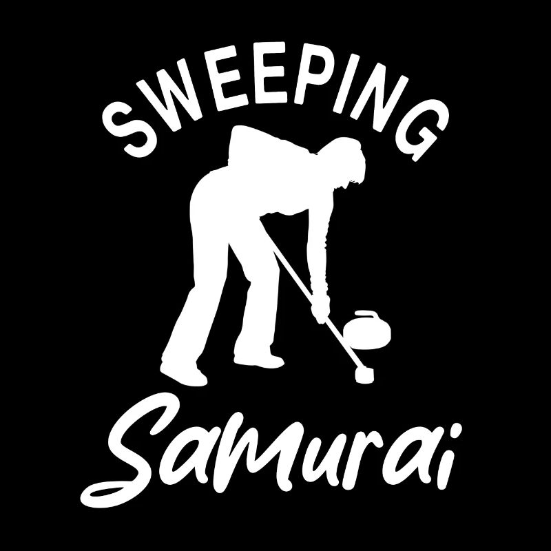 Sweeping Samurai Curling Design
