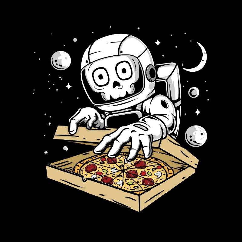Pizza astronaute