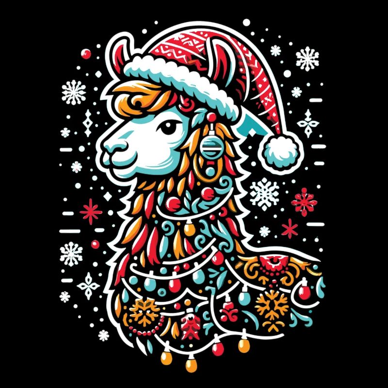 Lama de Noël : Joyeux Noël