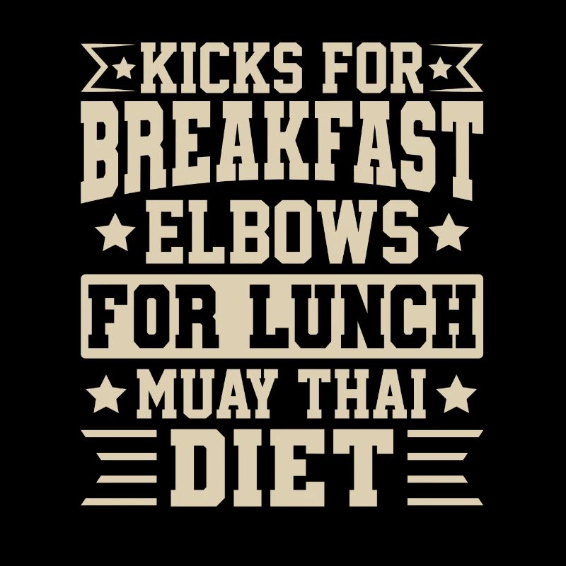 Kicks pour le petit-déjeuner coudes pour le déjeuner muay thai