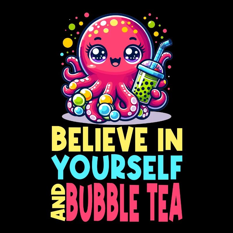 Kawaii Octopus Bubble Tea Glauben Sie an sich selbst