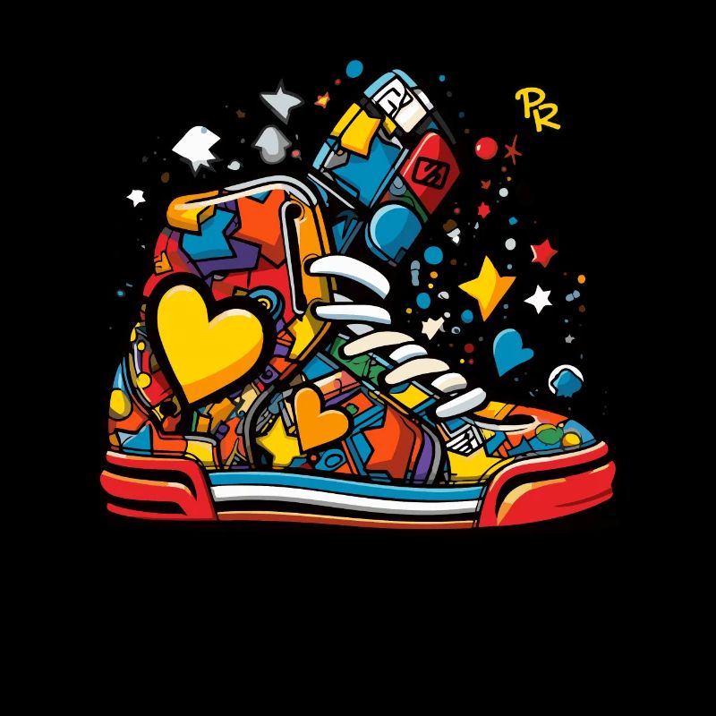 Cartoon Graffiti Love Baskets