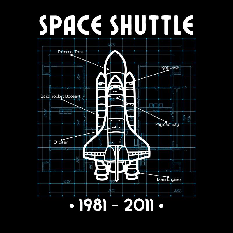 Space Shuttle, Rocket, Blueprint, Space, Astronaut