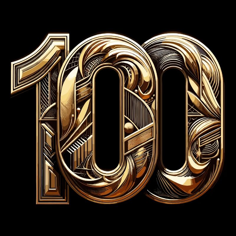 100 ans or moderne 100e cadeau d’anniversaire