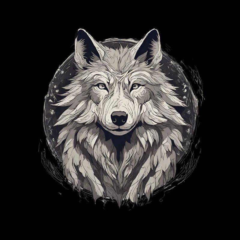 Mystical Wolf Head