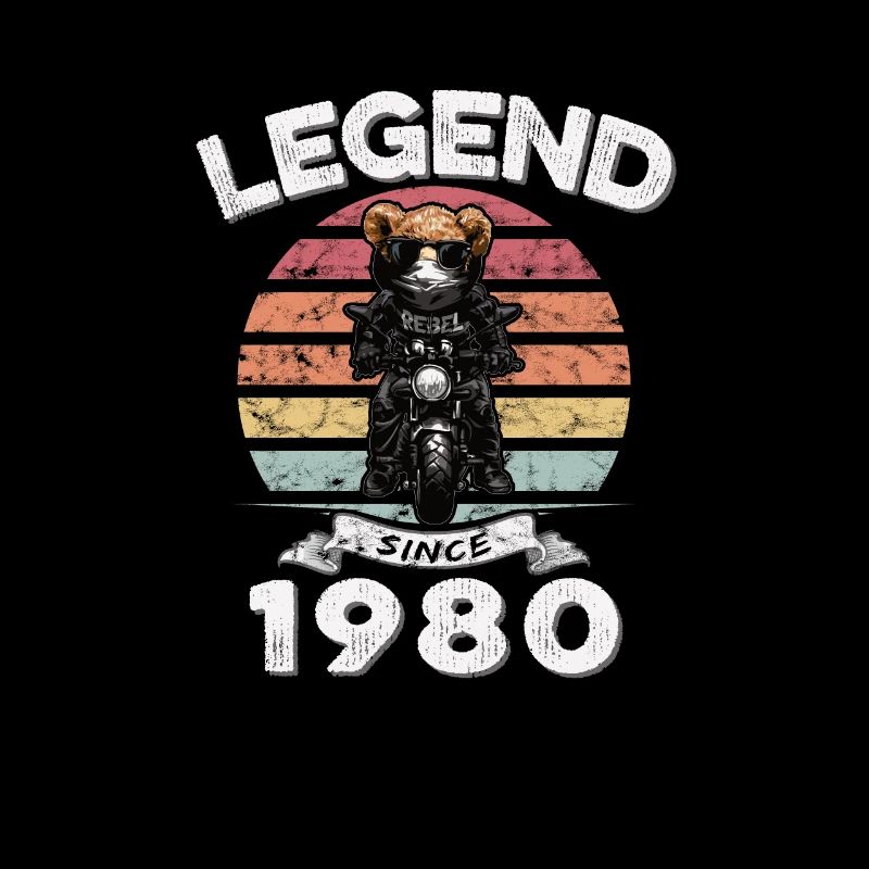 1980 Geburtstag Legend since sunset Teddy