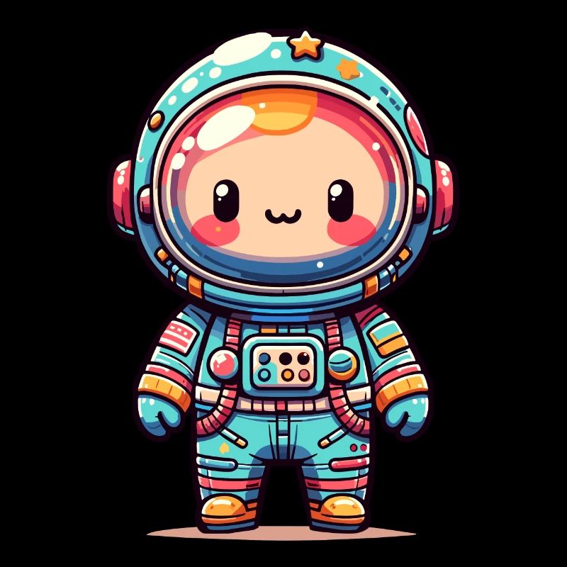 childishly designed spaceman