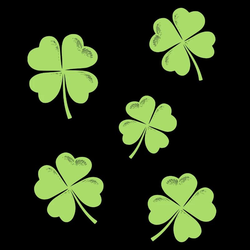 Vierblättriges Kleeblatt St Patricks Day Glück