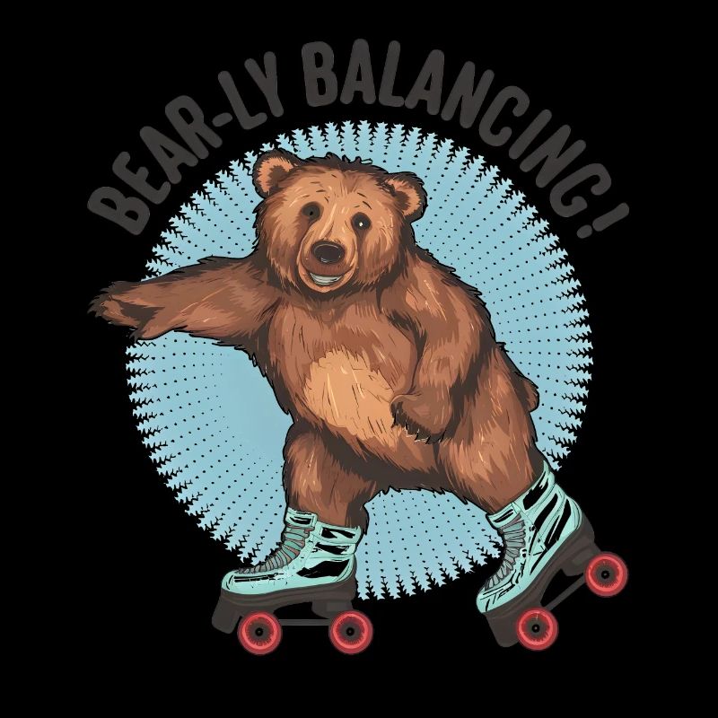 Ours Roller Skating « Bear-ly Balancing ! »