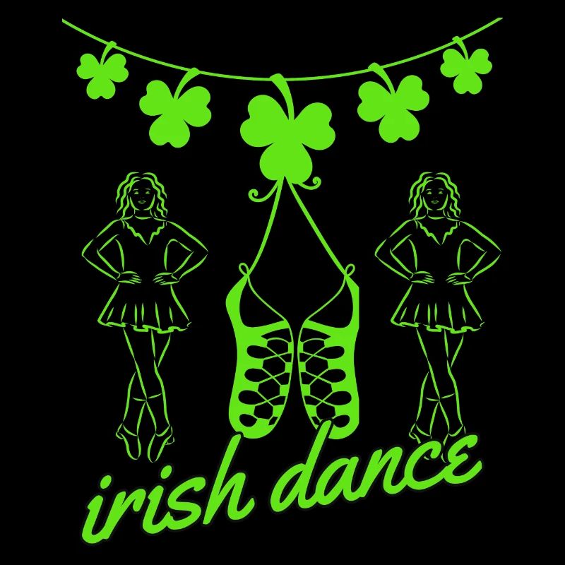 Chaussures de danse irlandaises Danseurs et trèfle