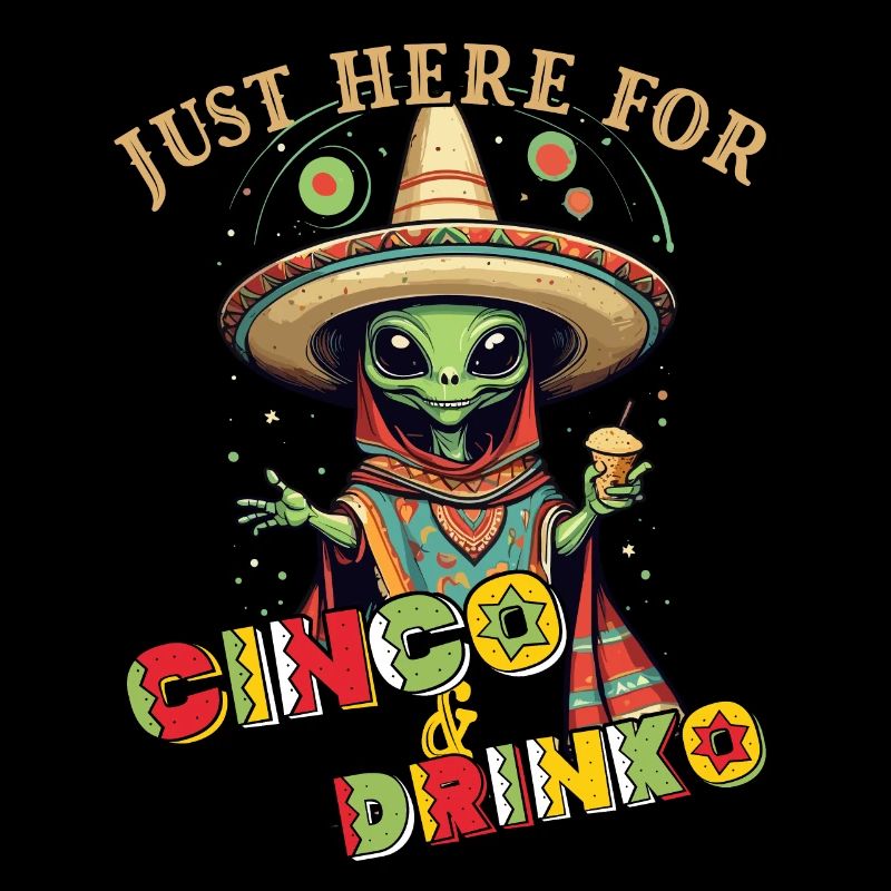 Fiesta Alien Spruch Lustiger Mexiko Feiertag
