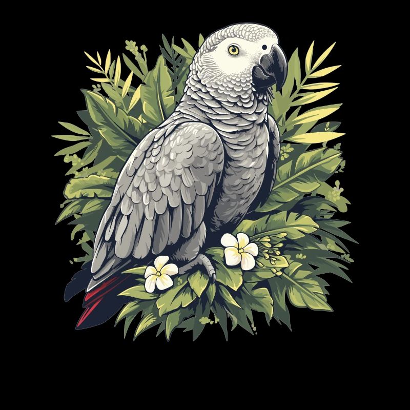African grey parrots