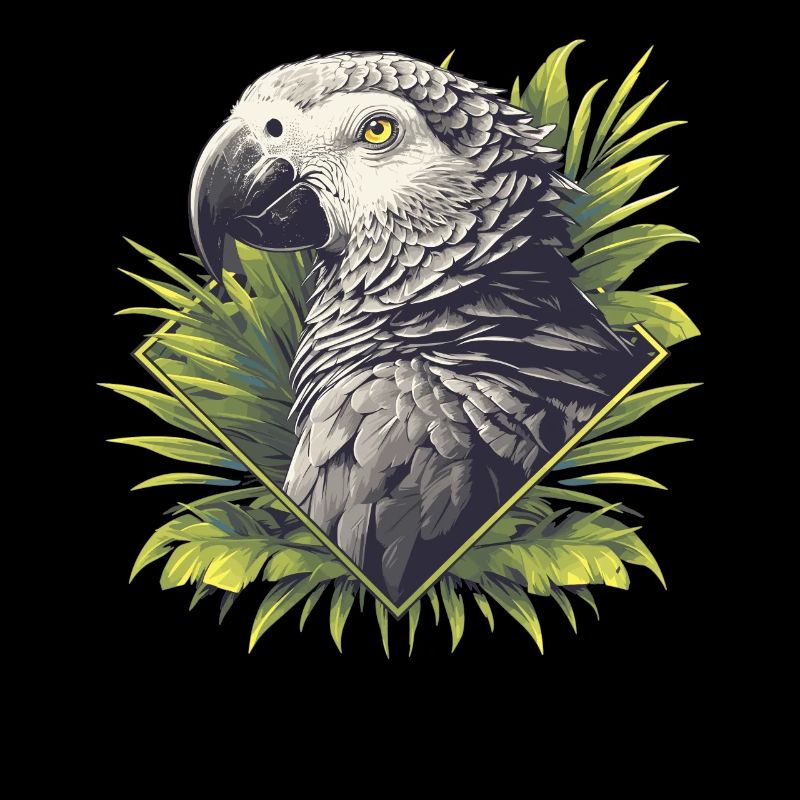 African grey parrots