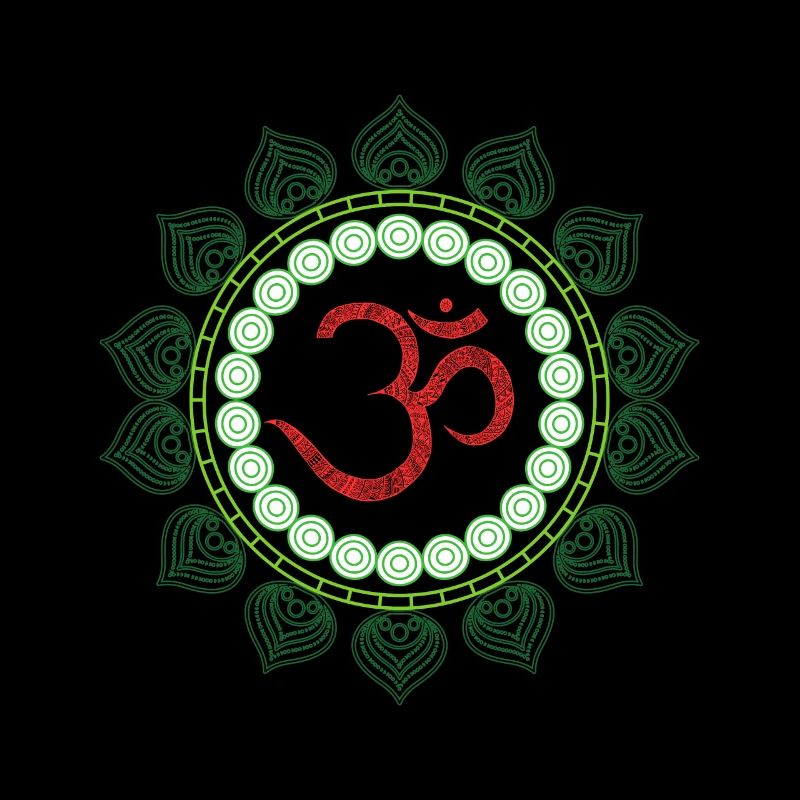 Psychedelic Goamit Om Motif
