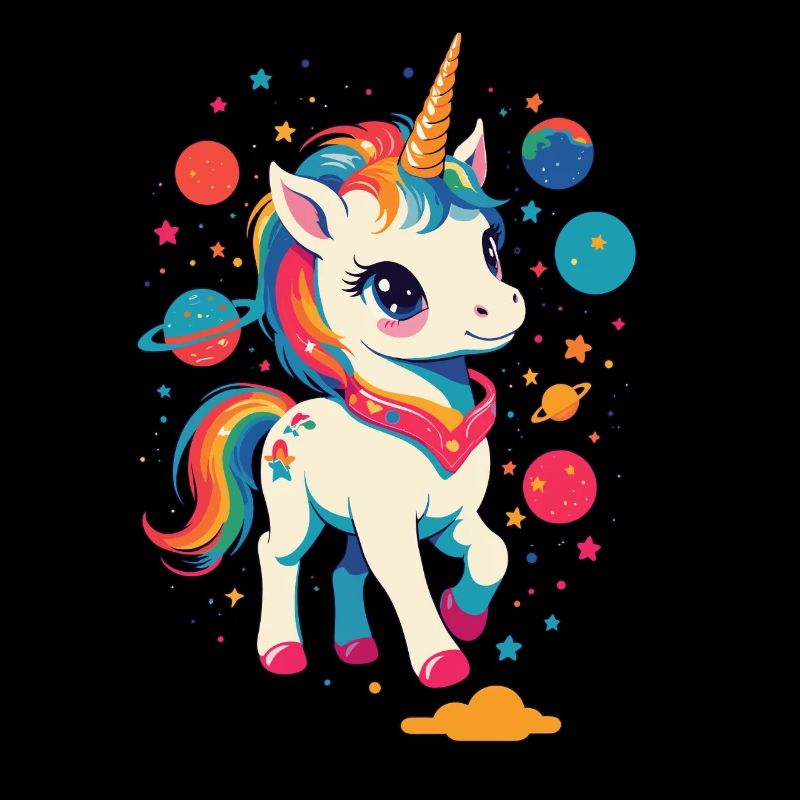 Lustige Einhörner Süßes Einhorn Mädchen