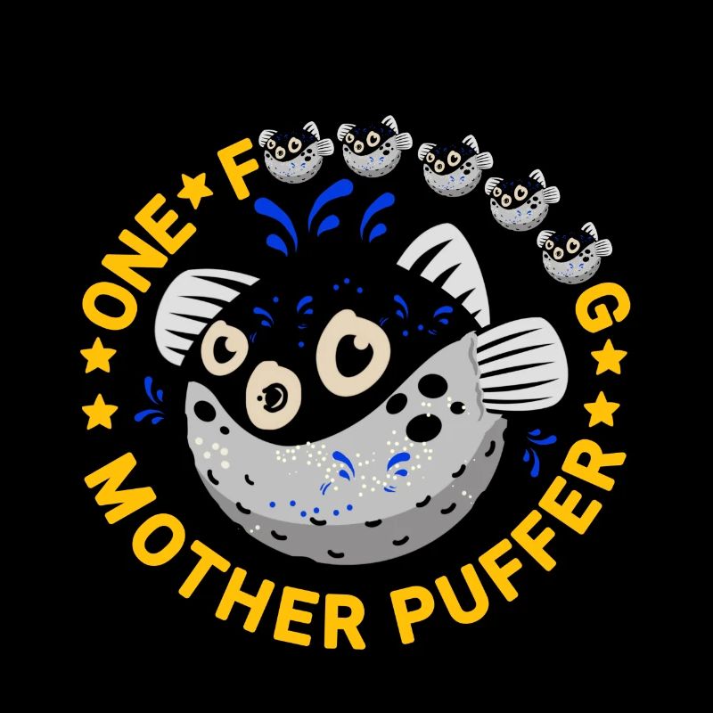 funny puffer fish with saying