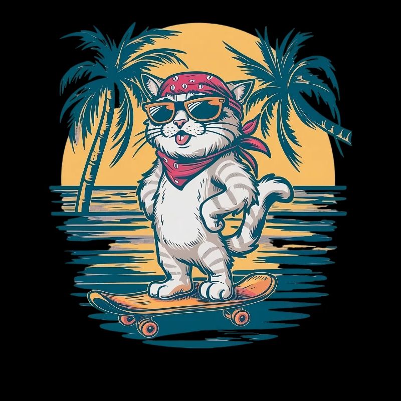 Skate Cat - Cute and Cool Kitten