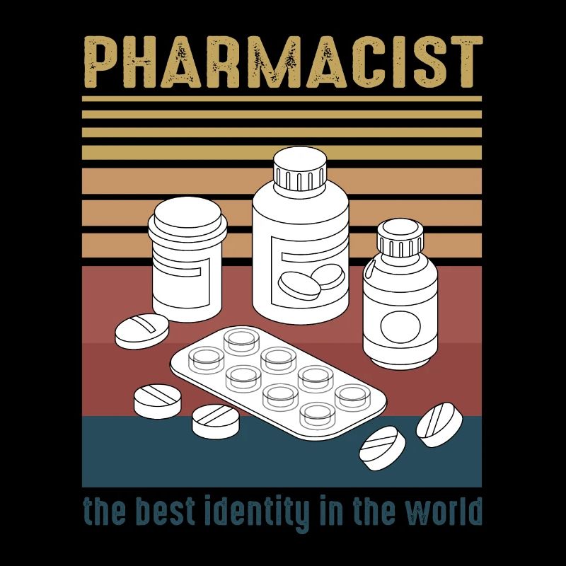 future vintage retro pharmacist pharmacy tech