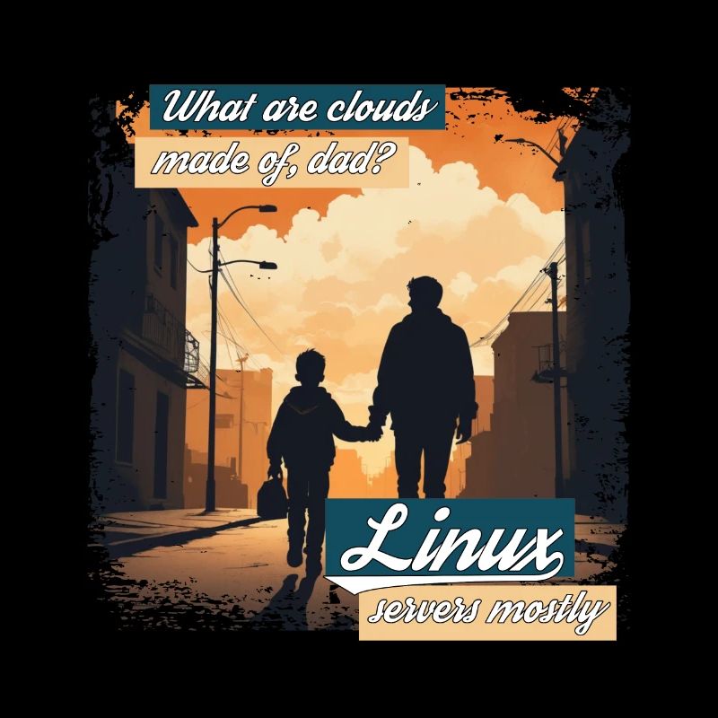 Cloud Wolken Linux Server Admin Nerd Witz