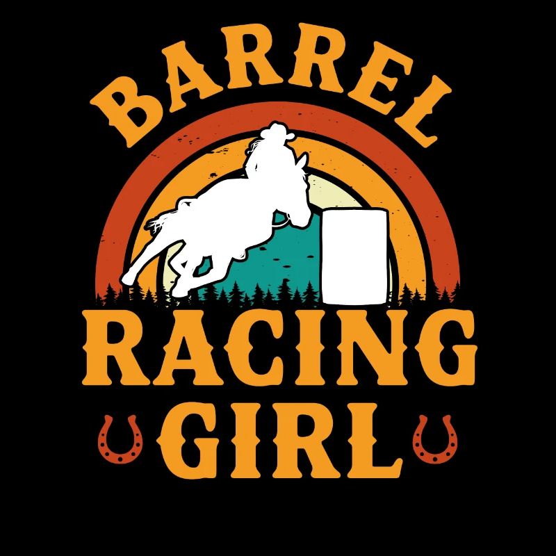 Cheval de course de barils de rodéo