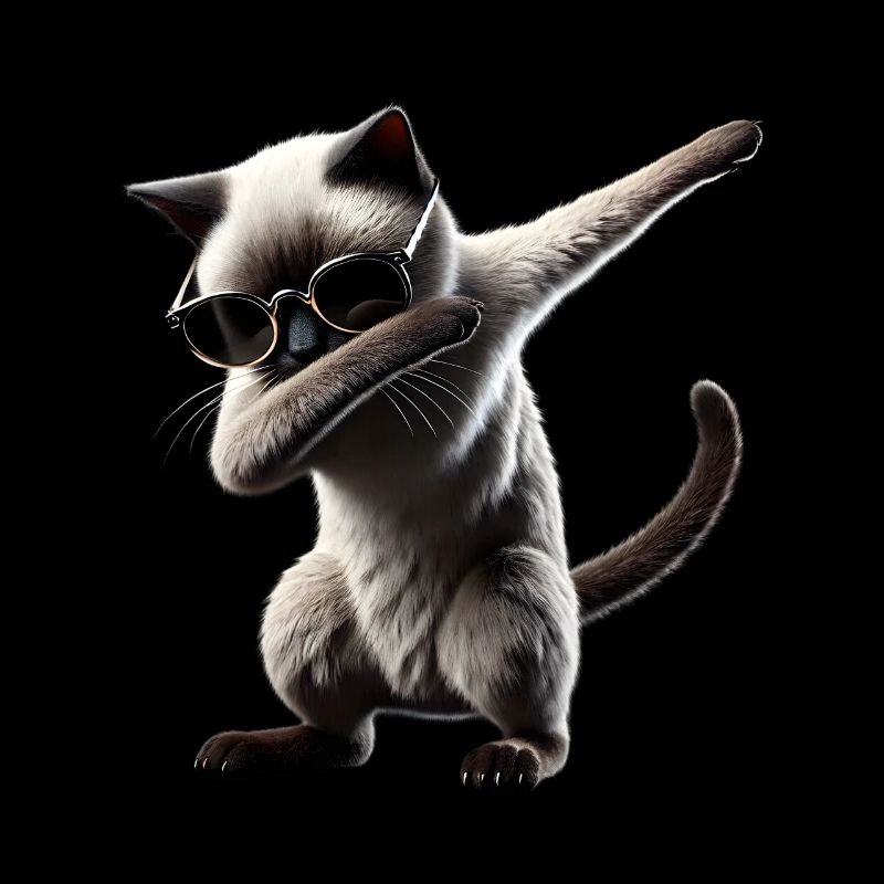 Dabbing Siamese Cat Motif Dab Cool Pets