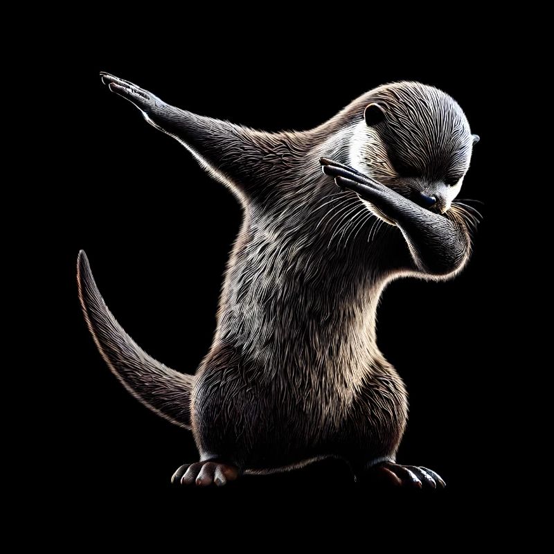 Funny Dabbing Otter Dance Animal Lover Dab