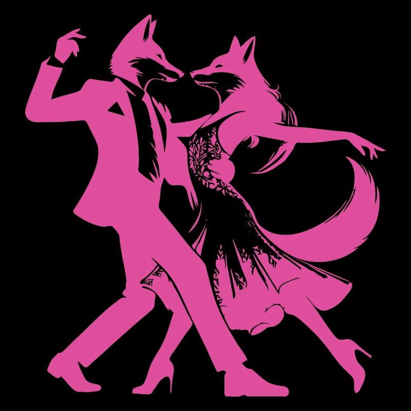 Conception de danse cool avec un couple de danse élégant