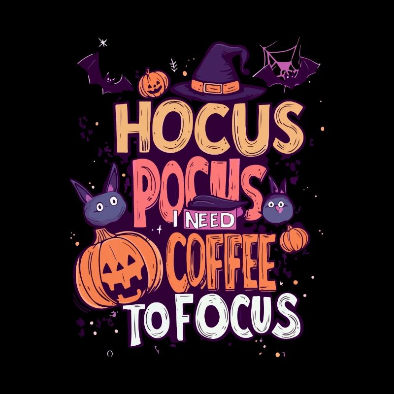 Hocus Pocus Halloween Coffee Pumpkin Bats