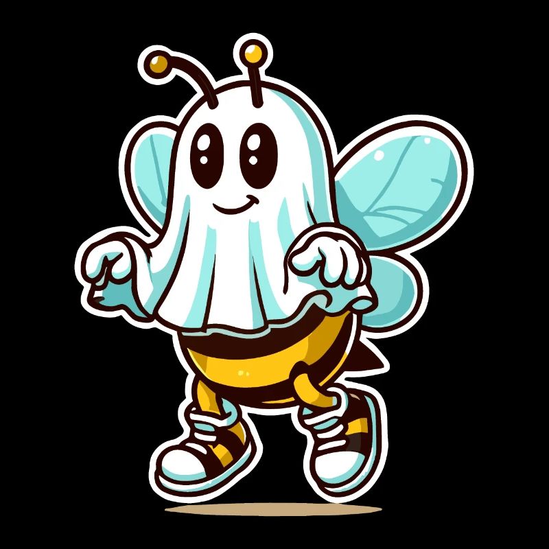 Funny Bee Ghost Cute Ghost Bee