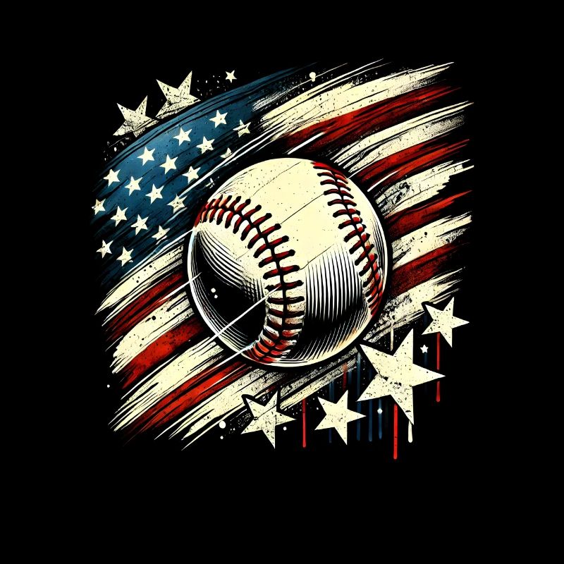 Baseball USA Conception grunge