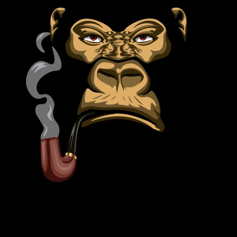 Affe Schimpanse Gorilla Rauchender Affe