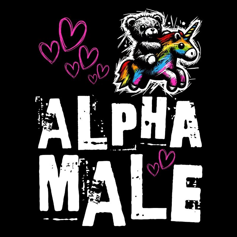 Alpha Unicorn - Cute Teddy Rides Unicorn