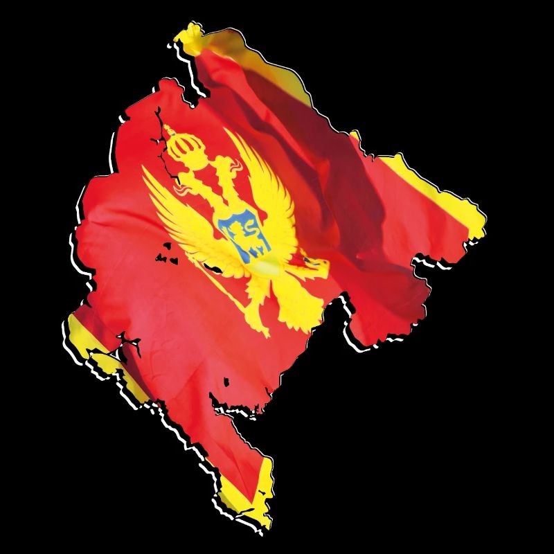 Carte du drapeau du Monténégro