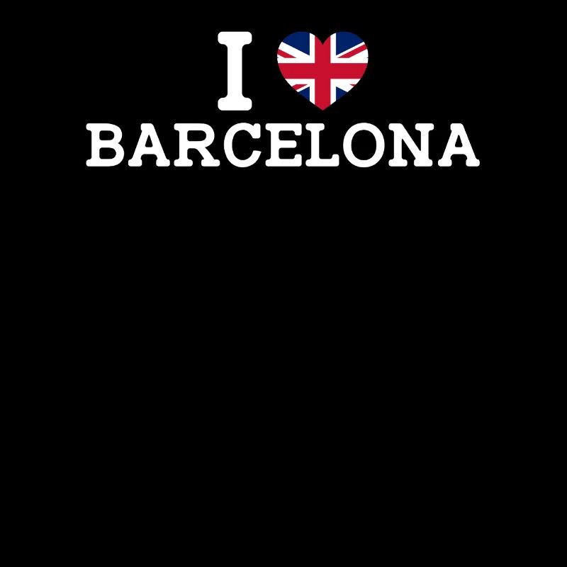 J’aime Barcelone Cool Wrong Flag Royaume-Uni Lover Heart