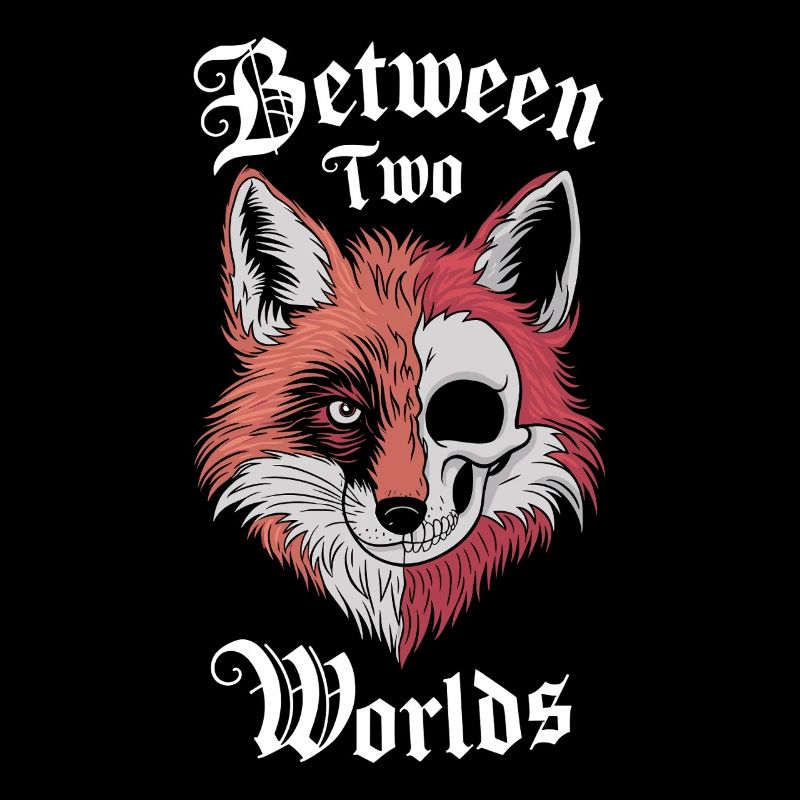 Between Two Worlds Fox Skull Art