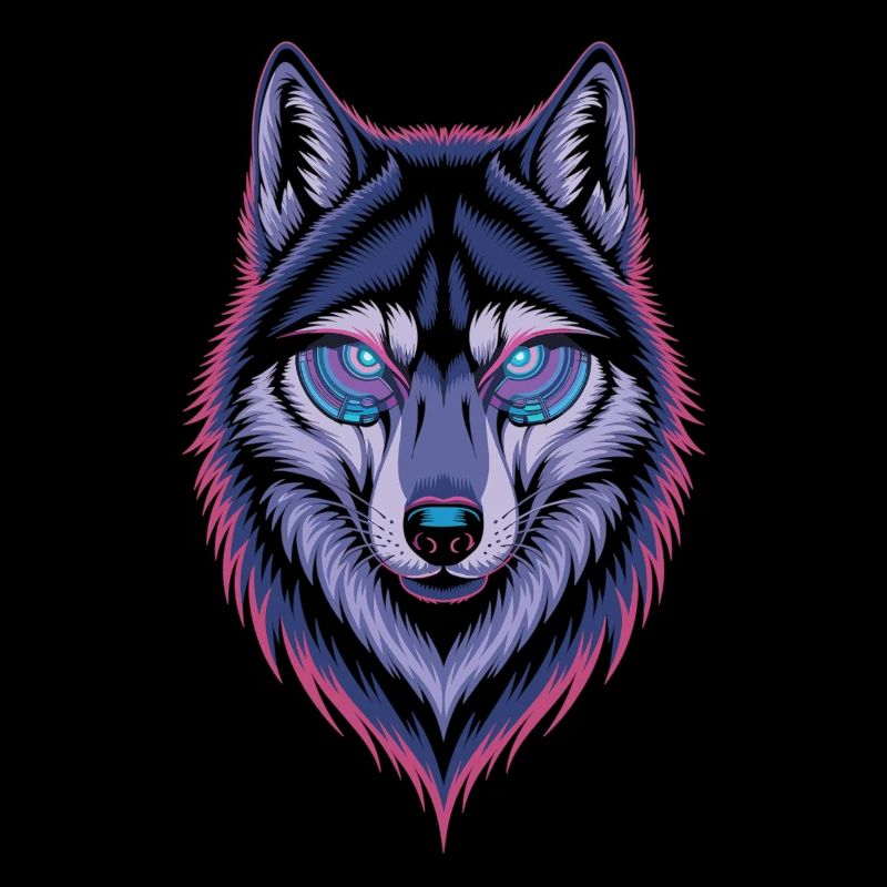 Techno Wolf Kunst